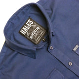 Hales Mens Navy Blue Collar Shirt